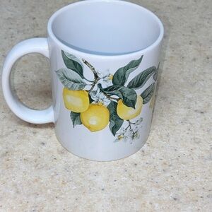 Lemon Grove White Mug with Vibrant Design